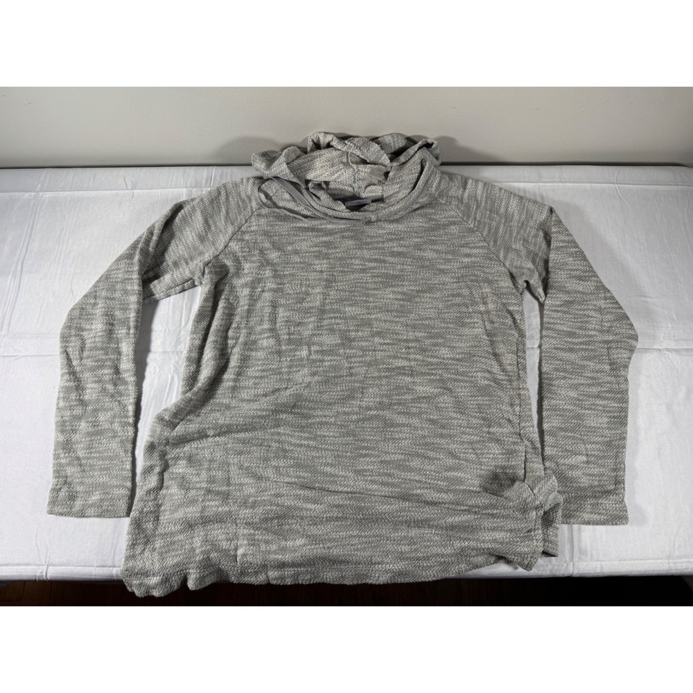 Columbia Womens Grey Space Dye Cowl Neck Hoodie Pullover M